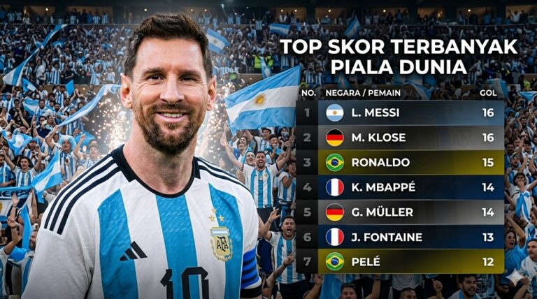 Lionel Messi menyamai rekor gol Miroslav Klose usai hattrick Argentina vs Aljazair di laga pembuka Piala Dunia 2026.