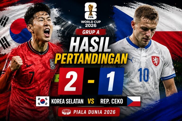 Korea Selatan mengalahkan Republik Ceko 2-1 pada pertandingan Grup A Piala Dunia 2026.