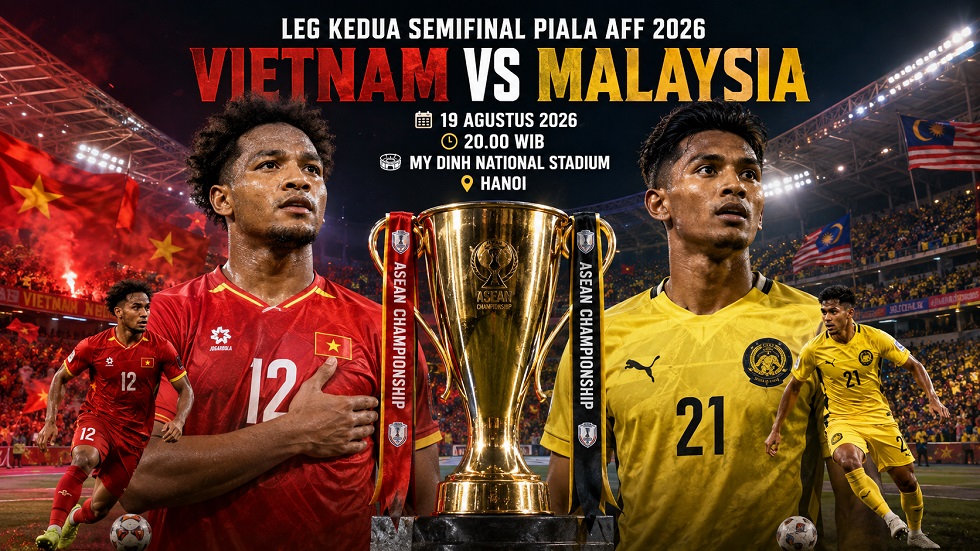 Preview Vietnam vs Malaysia pada pertandingan leg kedua semifinal Piala AFF 2026.
